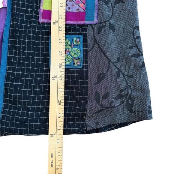 Faith by Celia Forrester Patchwork Kimono Jacket Abstract Print Women's - Picture 9 of 13